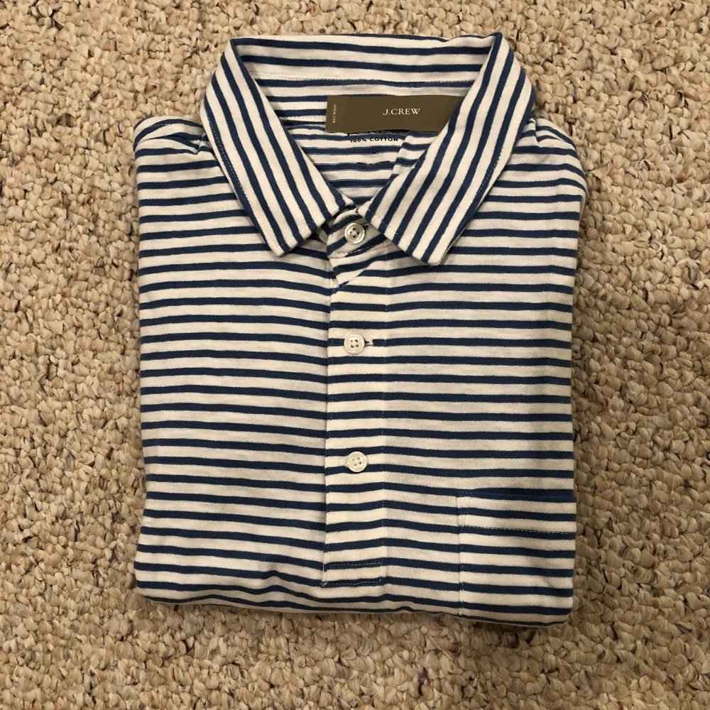 J. Crew Men Polo Shirt with Chest Pocket Size L